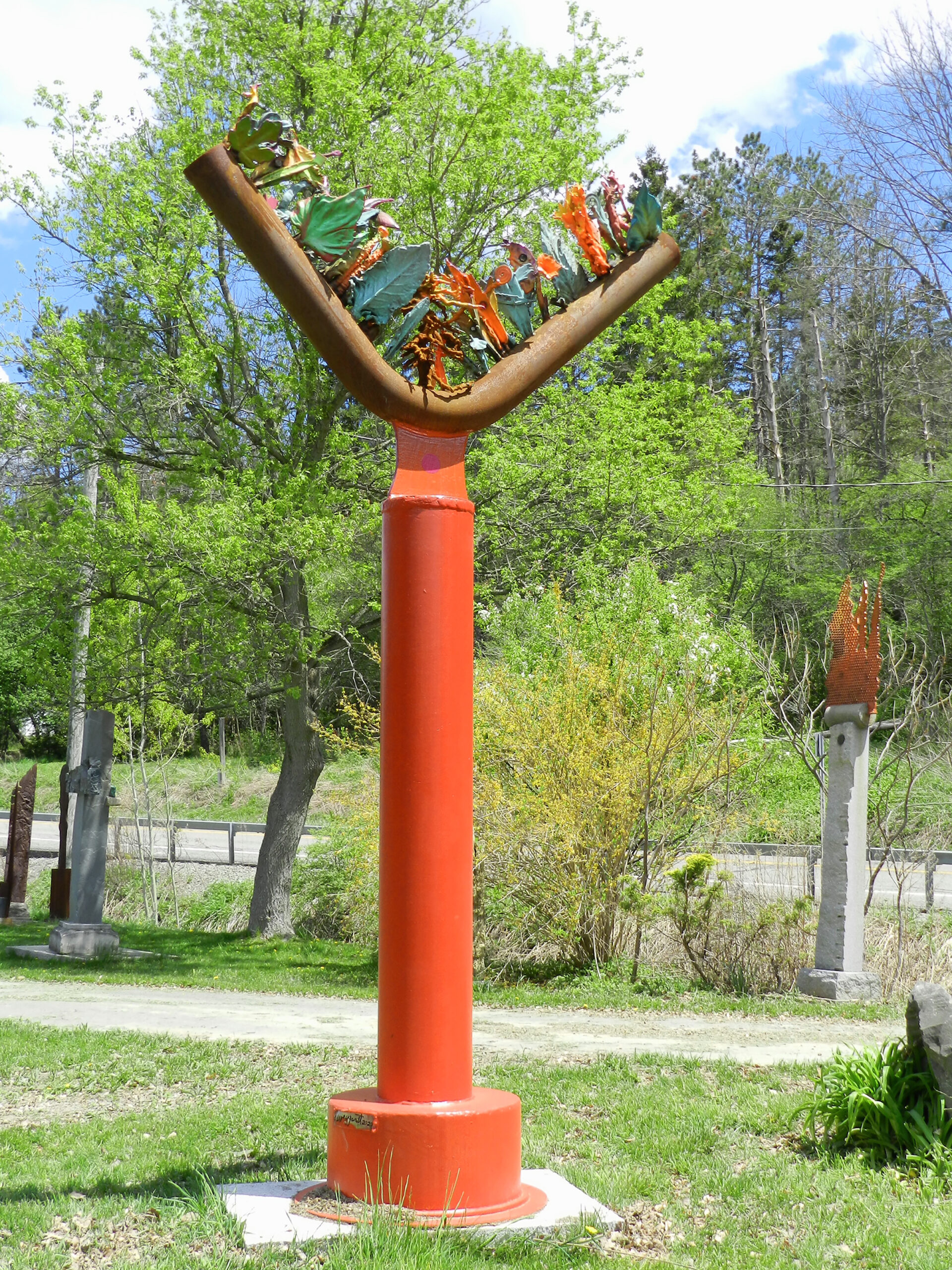 GLENN ZWEYGARDT sculpture, "Industrial Growth"